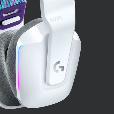 10. Logitech G733 Lightspeed White Headphones