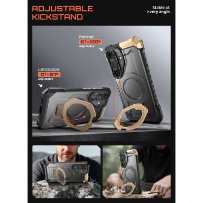 4. Supcase UB Grip Mag MagSafe Case for Samsung Galaxy S26 - Black and Brown