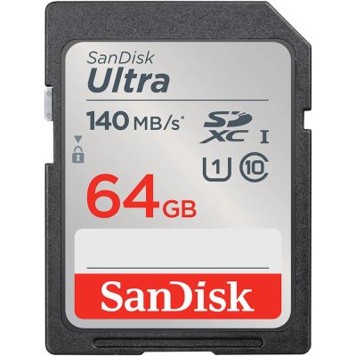 3. 64 GB SanDisk SDXC UHS-I 140 MB/s SD card