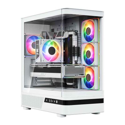 15. MODECOM VOLCANO AQ 100 ARGB MIDI CASE WHITE