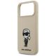 6. Karl Lagerfeld Silicone Karl Sketch & Logo MagSafe Case for iPhone 17 Pro Max - Brown