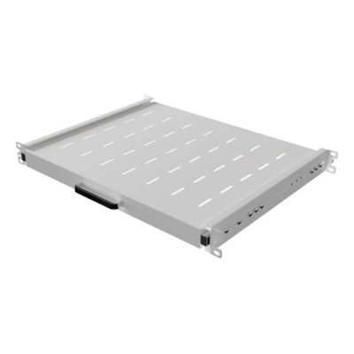 3. LANBERG SLIDE-OUT SHELF FOR 19" RACK CABINETS 350MM GRAY (1U/445X350MM LOAD CAPACITY UP TO 35KG, 4-POINT MOUNTING)