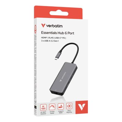 3. Verbatim 32157 USB 3.2 Gen 1 (3.1 Gen 1) Type-C Hubs and Hubs 5000 Mbit/s Gray