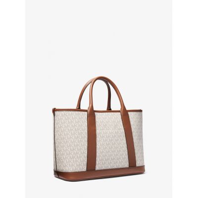 3. Michael Kors Luisa Medium Signature Logo Satchel VAN-LUG 30R4G99S2V