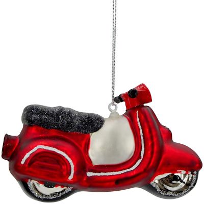 2. GLASS MOULDED ORNAMENT MOTORBIKE SASKA GIFT & DECOR