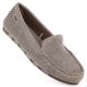 Women's moccasins, suede shoes, khaki, Potocki 09301