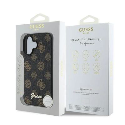 8. Guess Peony Script MagSafe iPhone 16 Plus Case - Black