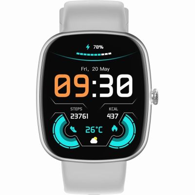 2. GRAVITY GT18-5 Women's Smartwatch Black Silicone Strap + Gray Strap