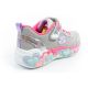 4. Skechers S Lights LED Children's Velcro Shoes for Girls Gray