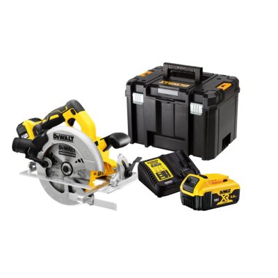 3. DeWALT DCS570P2-QW Portable Circular Saw 18.4 cm Yellow 5500 RPM