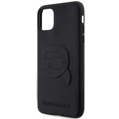 6. Karl Lagerfeld KLHCN613DRKNK iPhone 11 / Xr 6.1" black/black hardcase Rubber Karl Head 3D