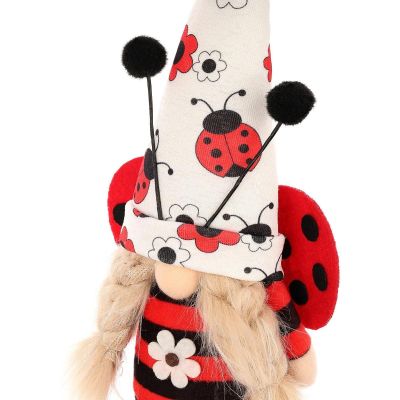 4. GNOME LADYBUG GIRL 24CM SPRING DECORATION