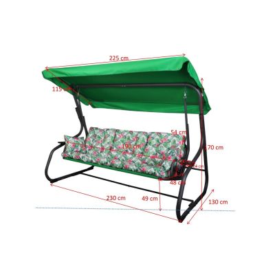 23. 3-SEAT GARDEN SWING MATYLDA WITH MOSQUITO NET
