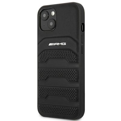 2. AMG AMHCP14MGSEBK iPhone 14 Plus 6,7 "black / black hardcase Leather Debossed Lines