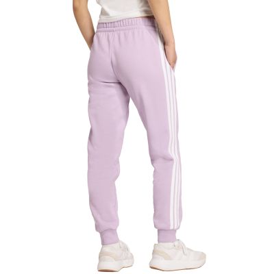 9. adidas Essentials 3-Stripes Fleece Slim Women's Pants Pink JY3097