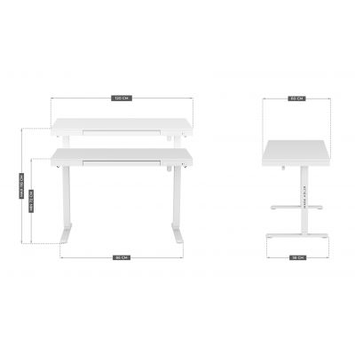 9. MA-Leader 8.2 White Electric Desk
