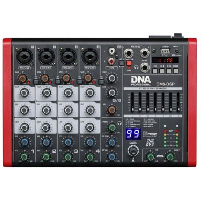 DNA CM6-DSP - Audio mixer with USB, MP3, Bluetooth, Phantom