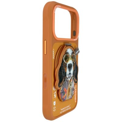 4. Nimmy Cool&Cute 2.0 Dog Case for iPhone 17 Pro with Magnetic Hanger - Orange