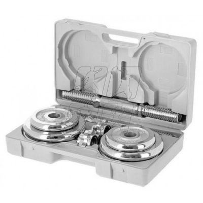 Barbells in a CHROME HMS 2x10kg STC20 case