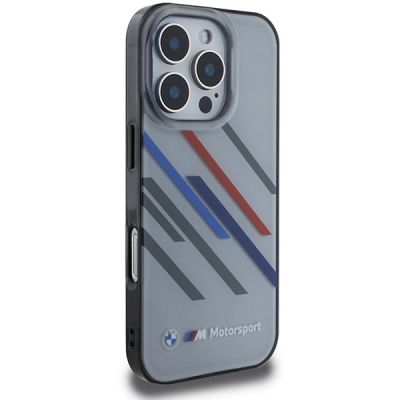 4. BMW Motosport IML Random Stripes iPhone 16 Pro Case - Gray