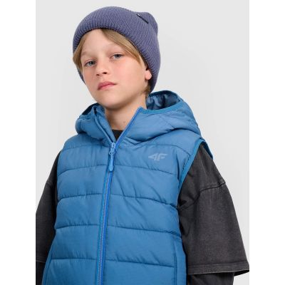 3. Boy's down vest with synthetic filling 4F 4FJRAW25TVJAM324-32S