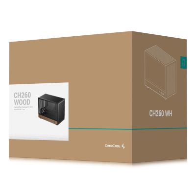 23. DeepCool CH260 WOOD Micro Tower Black, Wood