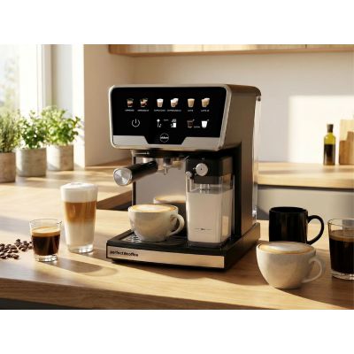 25. ELDOM PRESSURE ESPRESSO MACHINE ECK1 1300W 20 BAR, MILK TANK, 6 AUTOMATIC PROGRAMS, 2 MANUAL PROGRAMS