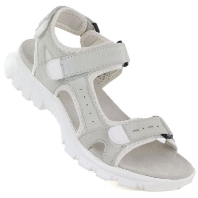2. Women's leather sports sandals with Velcro, gray Artiker 56C1244