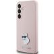 2. Karl Lagerfeld Silicone Choupette Metal Pin case for Samsung Galaxy S23 FE - pink