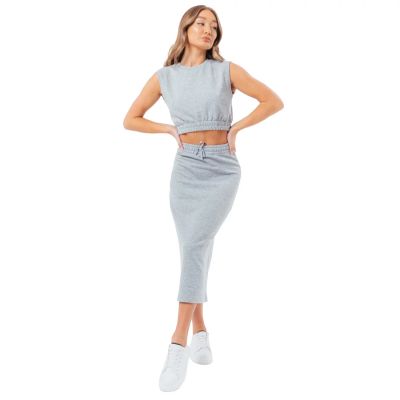 3. Justhype Sweat Midi Skirt Loungewear Set W LABON007
