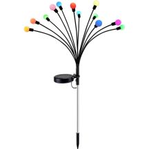 SOLAR LAMP DANCING IN THE WIND, COLORFUL BALLS, 12 LEDS, 72CM