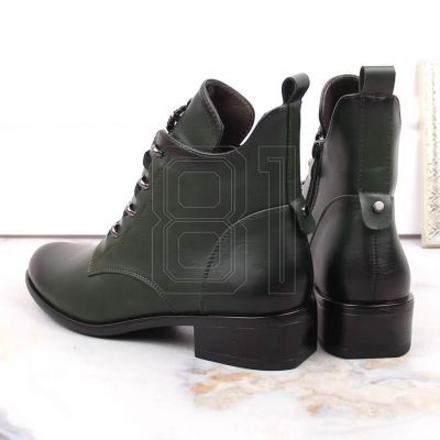7. Insulated flat-heeled ankle boots Jezzi W JEZ412B green