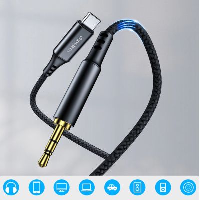 2. Choetech AUX006 USB-C / mini jack 3.5mm cable 1 m - black