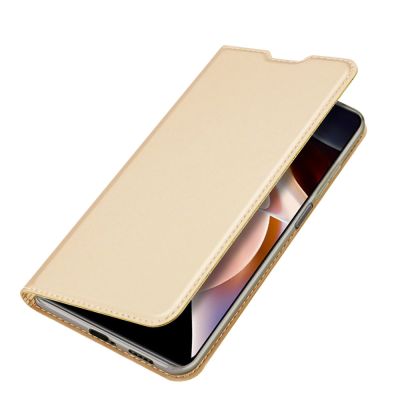 4. Dux Ducis Skin Pro Holster Case Cover Flip Poco M4 Pro 5G gold