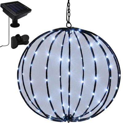 28. SOLAR HANGING LAMP BALL 30CM 120 LED COOL WHITE