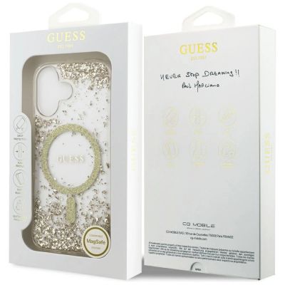 8. Guess Resin Bottom Glitter MagSafe case for iPhone 17 - gold