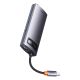4. Baseus Metal Gleam Series HUB 7-in-1 USB Type C docking station - 1 x HDMI / 1 x VGA / 3 x USB 3.2 Gen. 1 / 1 x Power Delivery / 1 x RJ-45 Ethernet gray (WKWG040013)