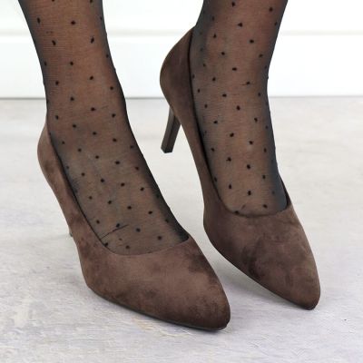 8. Chocolate suede women's pumps, Sergio Leone 1336