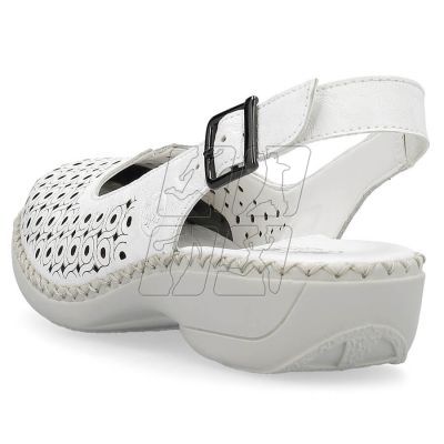 9. Comfortable leather sandals Rieker W RKR665 white