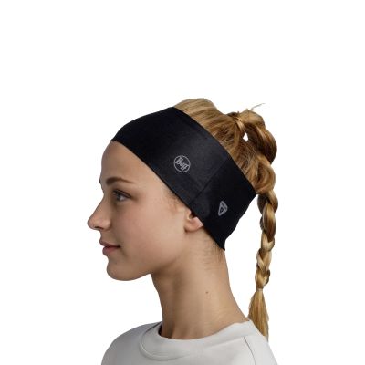 3. Buff Thermonet Headband – Solid Black