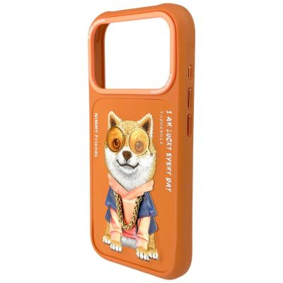 4. Nimmy Glasses Cool Dog Case for iPhone 17 Pro Max - Orange