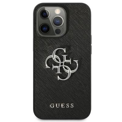 3. Guess Saffiano 4G Metal Logo case for iPhone 13 Pro / 13 6.1" - black