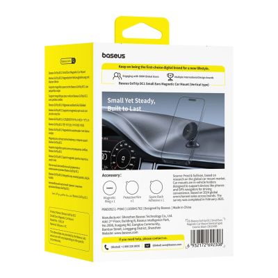 10. Baseus GoTrip DC1 Magnetic Holder Compatible with MagSafe for Windshield/Dashboard - Black