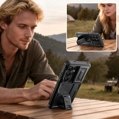 4. Tech-Protect Kevlar Cam+ Case for Samsung Galaxy S26 Ultra - Black