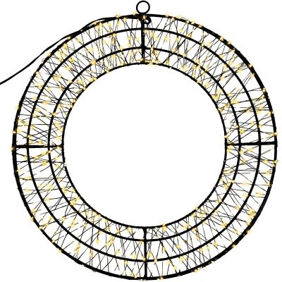 2. Decorative Christmas LED Wreath, Tire Design, 480 LEDs, 38 cm, Black