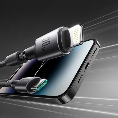 8. Joyroom S-A50 Unlimited Series 30W USB-C - Lightning Cable with Magnetic Organizer 1.2m - Gray