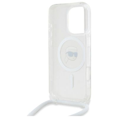 6. Karl Lagerfeld Crossbody IML Karl Head Magsafe Case for iPhone 16 Pro - Clear