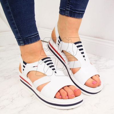 3. Rieker W V02Y5 wedge sandals white