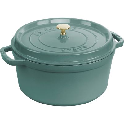 Staub Round Cast-Iron Pot – 6.7 l, Eucalyptus