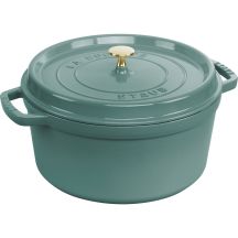 Staub Round Cast-Iron Pot – 6.7 l, Eucalyptus
